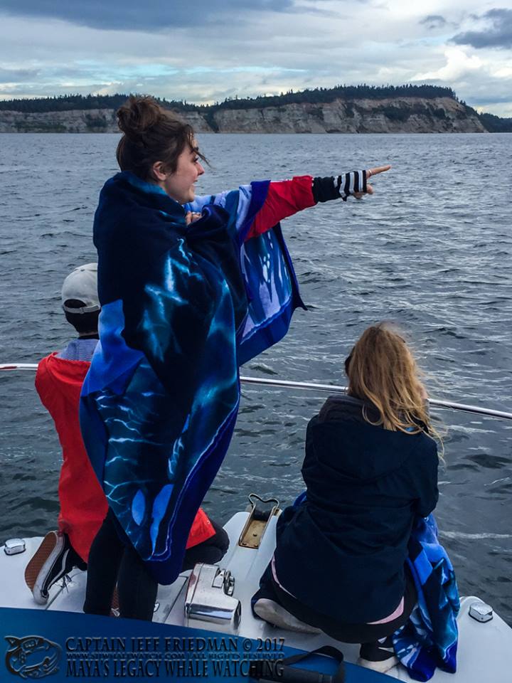 Maisie Williams with Maya's Legacy Whale Watching