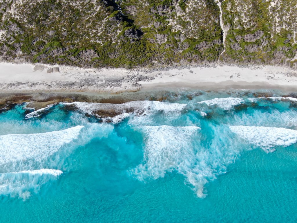 Seascape as seen from a drone